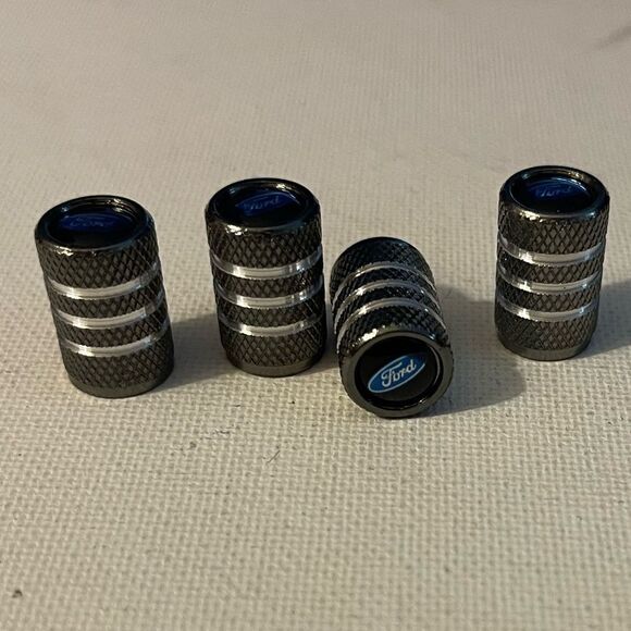 Ford valve Stem caps in Gray set of 4 NWT - Picture 2 of 4